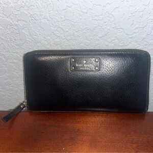 Kate Spade Black Zip-Around Wallet
